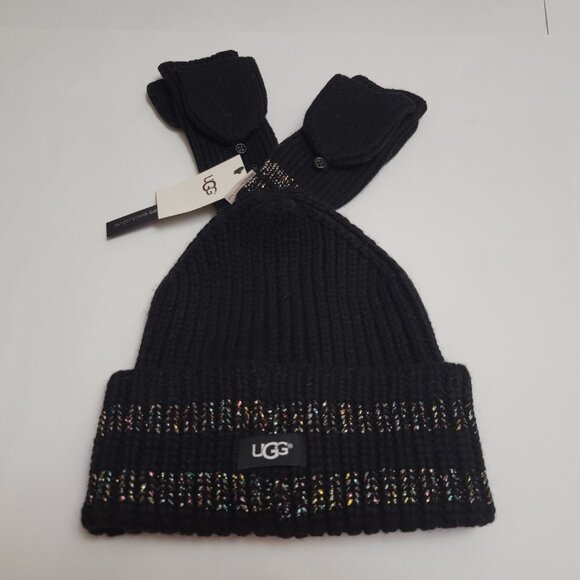 UGG 2-Piece Hat & Flip Mitten Gloves Set